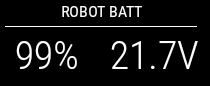 Battery voltage and percentage