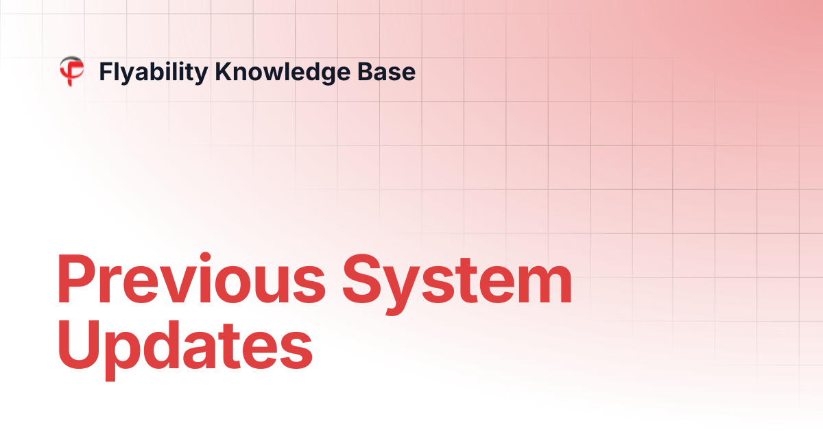 Previous System Updates | Flyability Knowledge Base