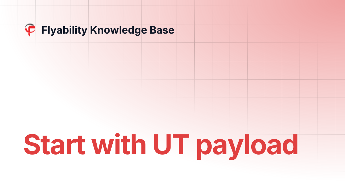 Start with UT payload | Flyability Knowledge Base